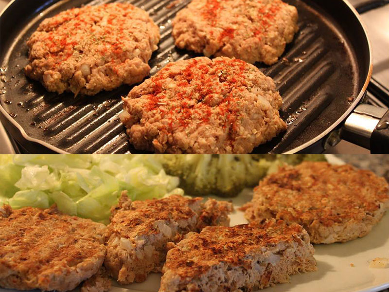 Hamburgers de Atum caseiros